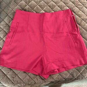 Zara high waisted pink shorts size large nwt